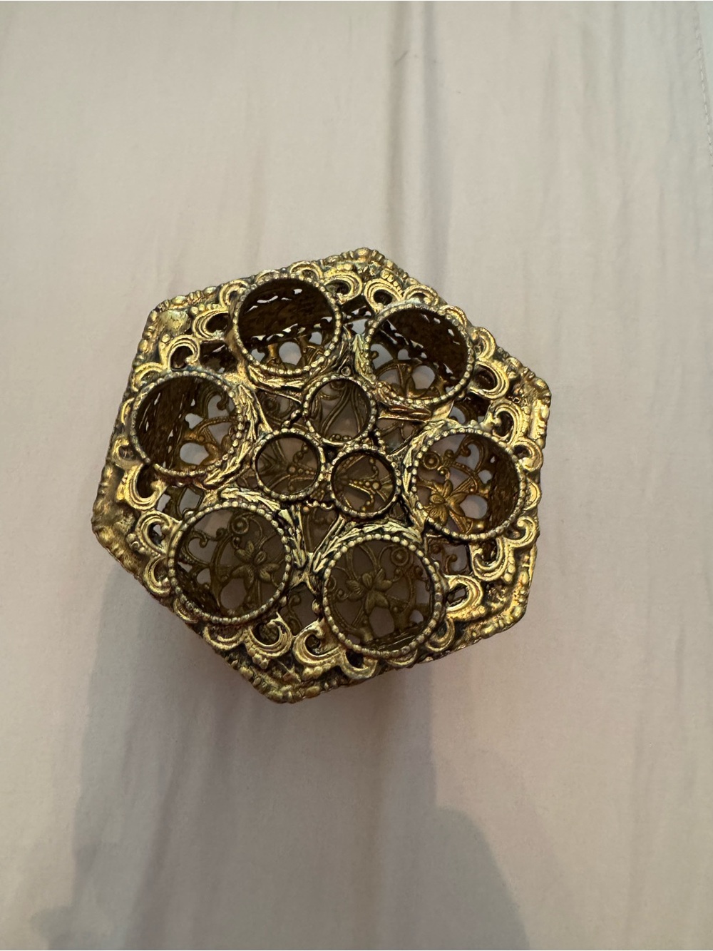 Ornate Gold Lipstick Metal Holder